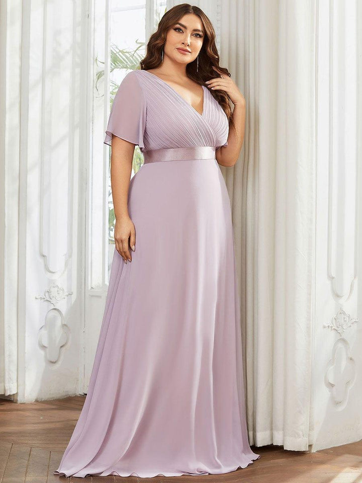 Vestido Maxi de Dama de Honor con Cintura Imperio