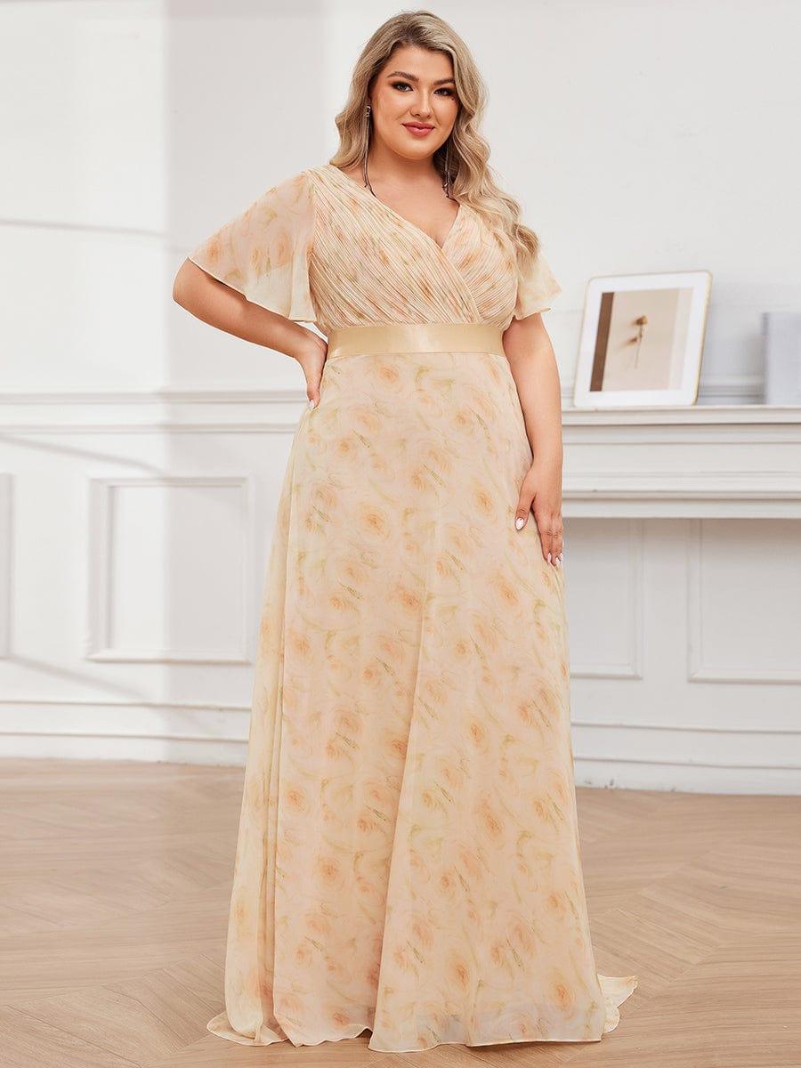 Vestido Maxi de Dama de Honor con Cintura Imperio