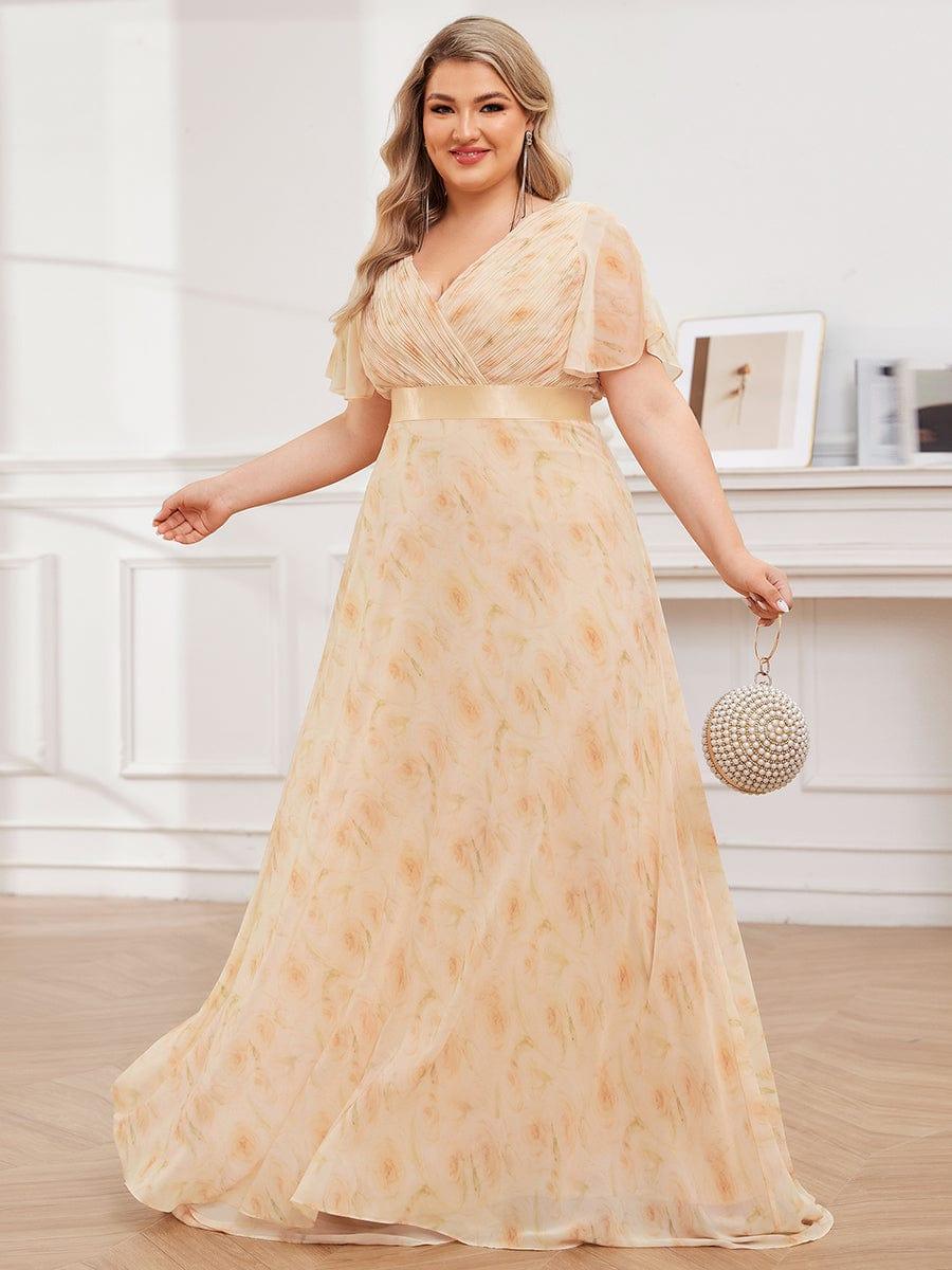 Vestido Maxi de Dama de Honor con Cintura Imperio