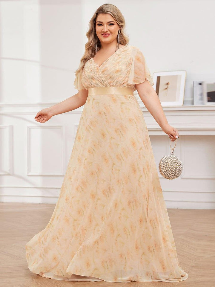 Vestido Maxi de Dama de Honor con Cintura Imperio