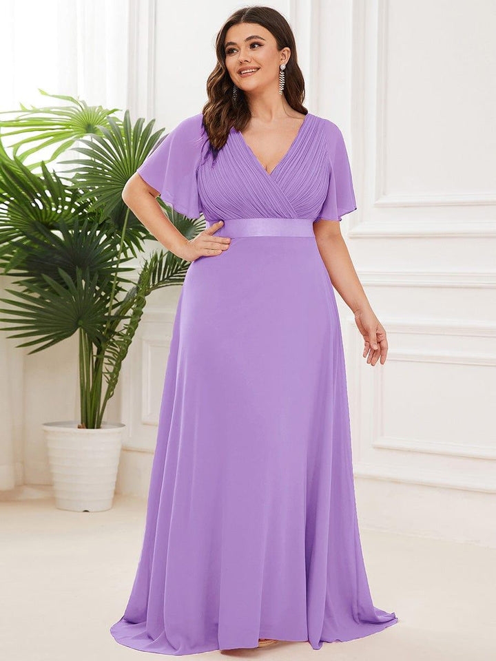 Vestido Maxi de Dama de Honor con Cintura Imperio