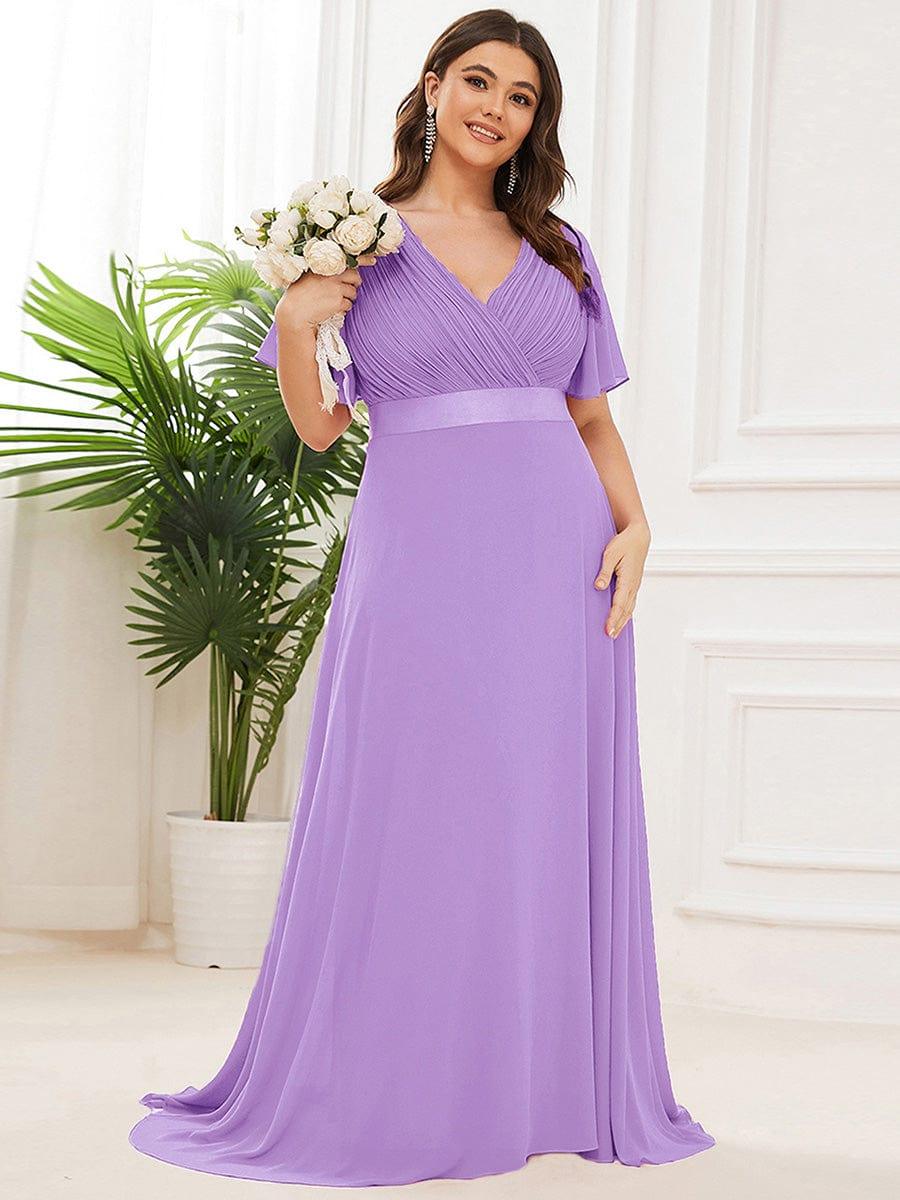 Vestido Maxi de Dama de Honor con Cintura Imperio