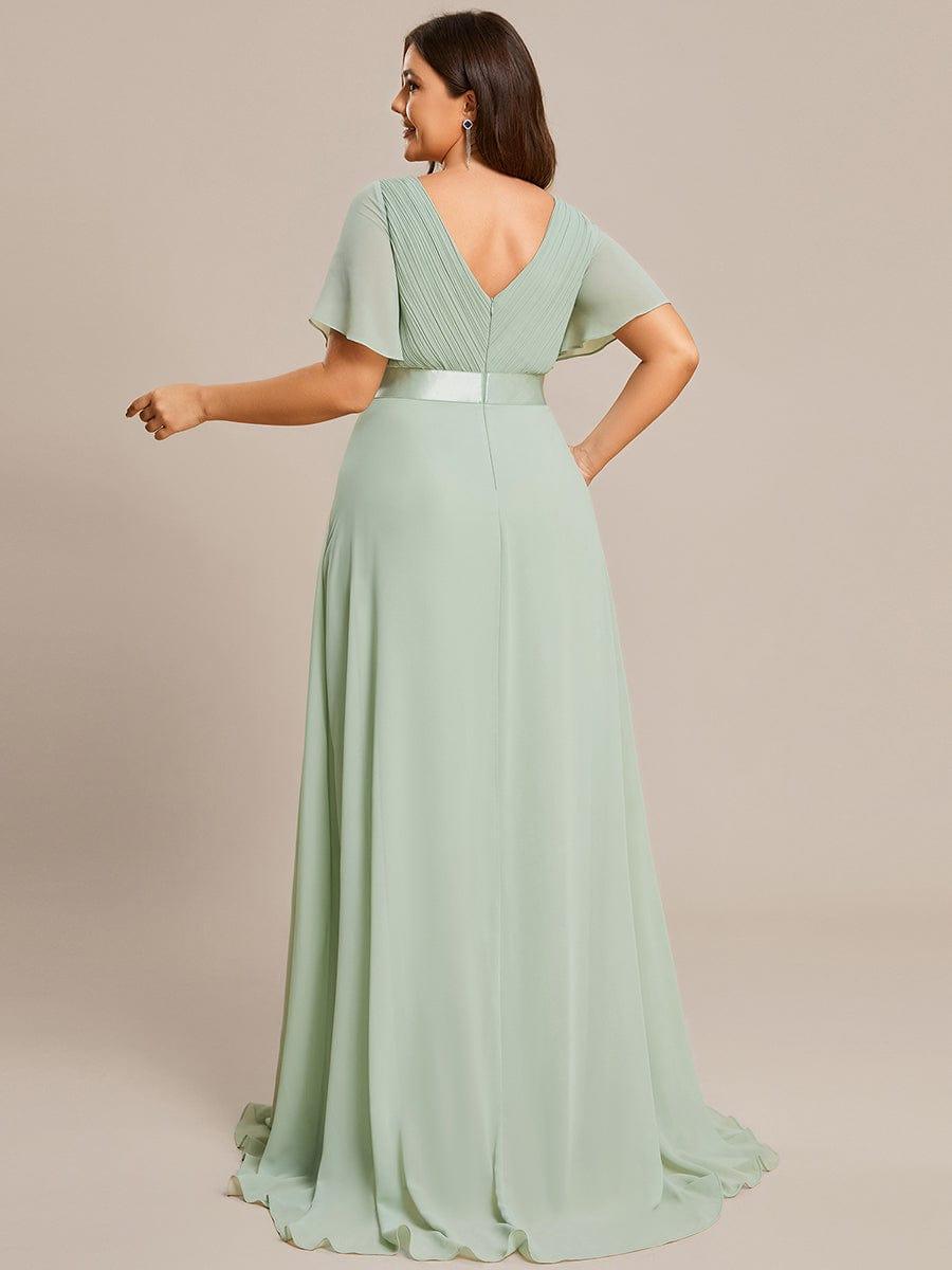 Vestido Maxi de Dama de Honor con Cintura Imperio