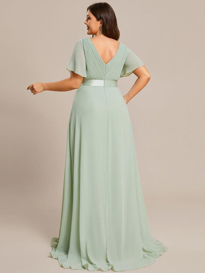 Vestido Maxi de Dama de Honor con Cintura Imperio