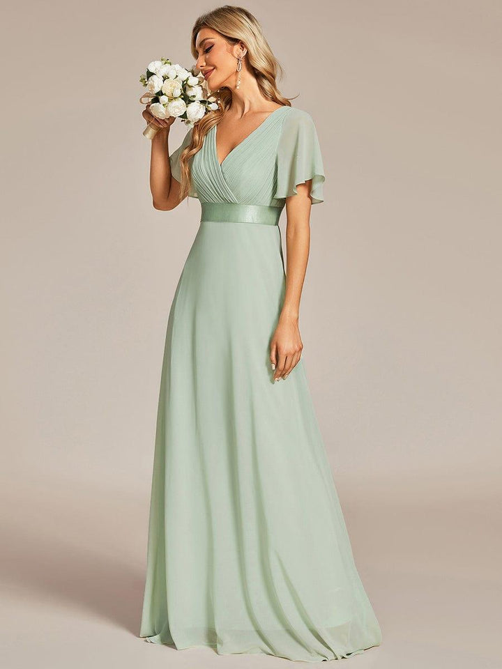Vestido Maxi de Dama de Honor Monica con Cintura Imperio