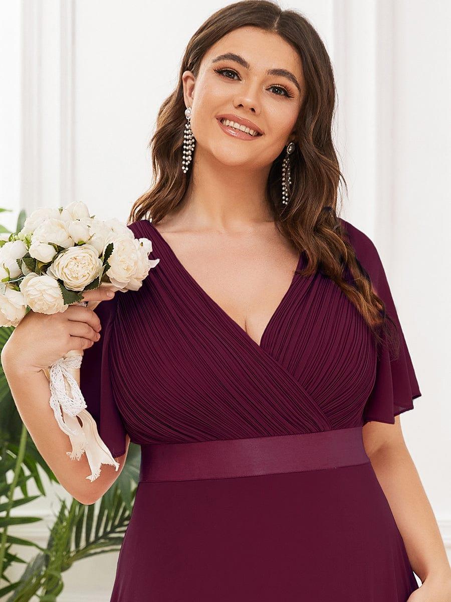 Vestido Maxi de Dama de Honor con Cintura Imperio