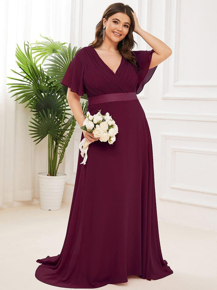 Vestido Maxi de Dama de Honor con Cintura Imperio