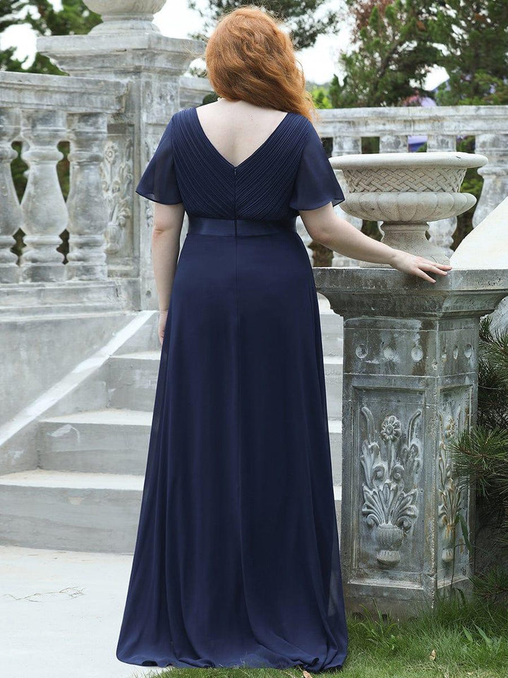 Vestido Maxi de Dama de Honor con Cintura Imperio
