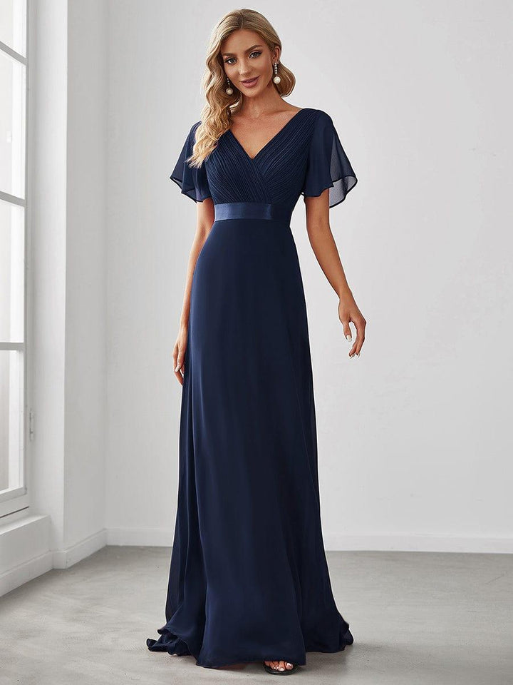 Vestido Maxi de Dama de Honor Monica con Cintura Imperio