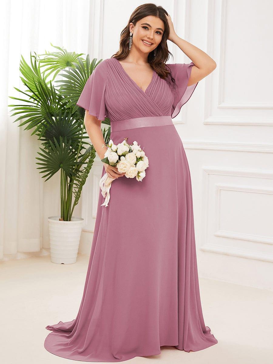 Vestido Maxi de Dama de Honor con Cintura Imperio
