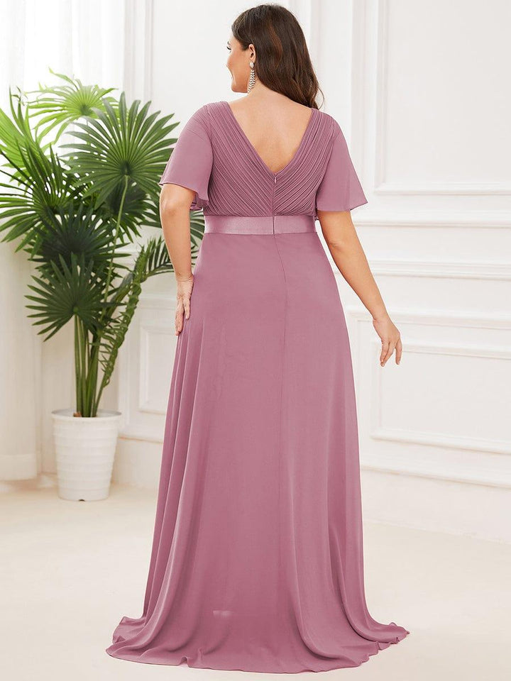 Vestido Maxi de Dama de Honor con Cintura Imperio