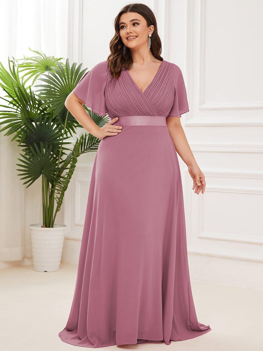 Vestido Maxi de Dama de Honor con Cintura Imperio