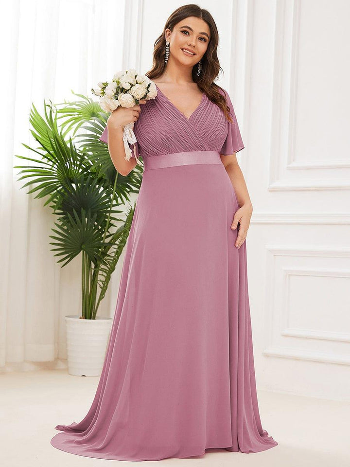 Vestido Maxi de Dama de Honor con Cintura Imperio