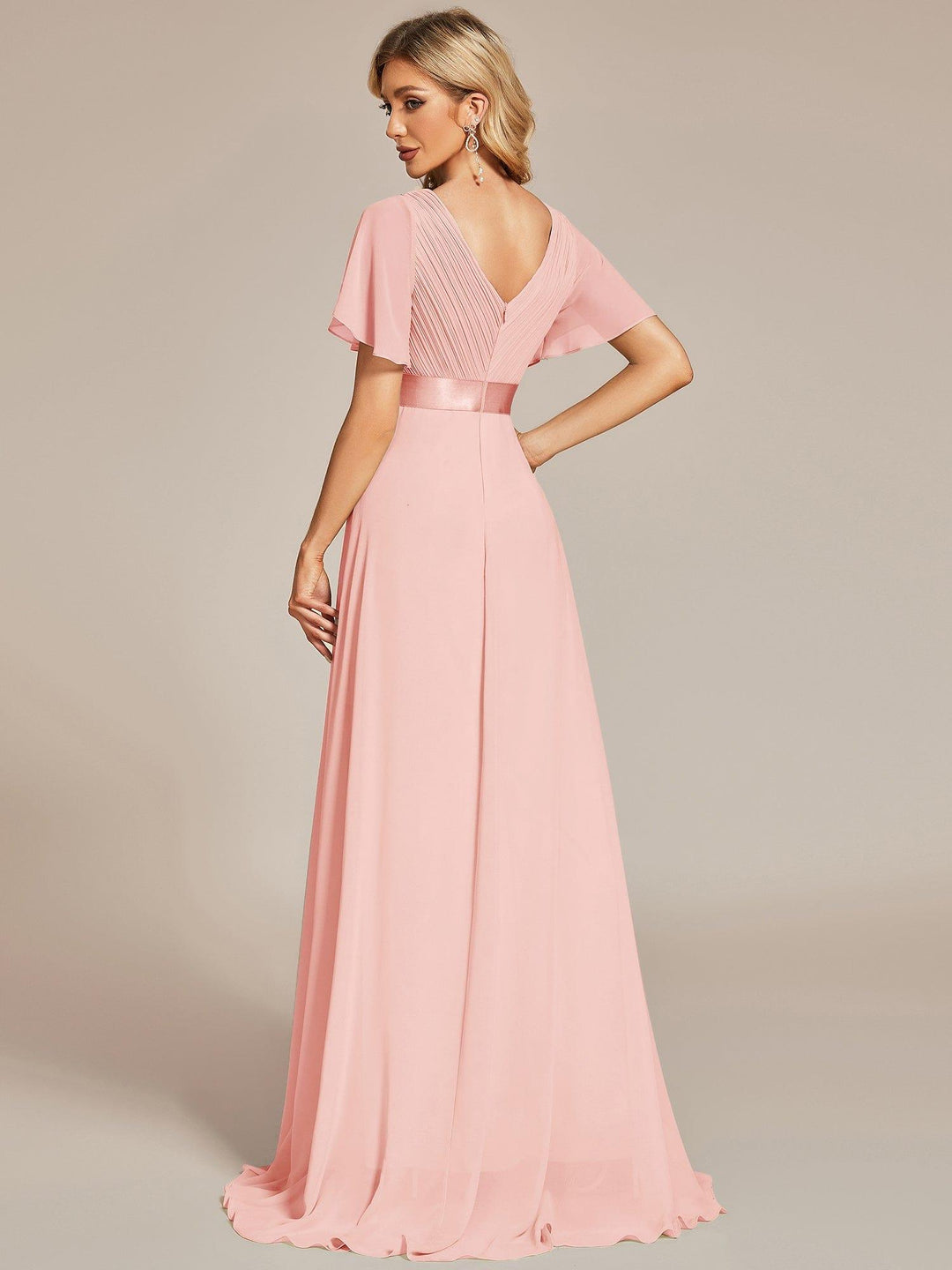Vestido Maxi de Dama de Honor Monica con Cintura Imperio