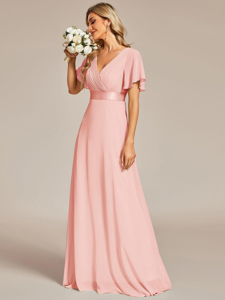 Vestido Maxi de Dama de Honor Monica con Cintura Imperio