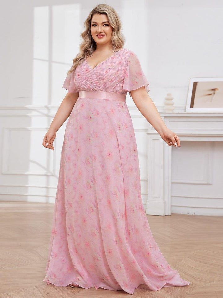 Vestido Maxi de Dama de Honor con Cintura Imperio