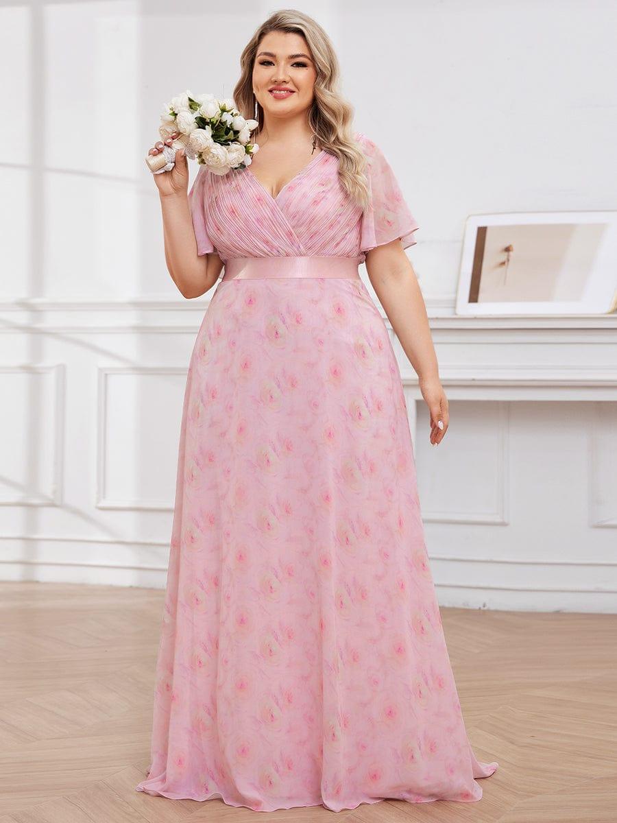 Vestido Maxi de Dama de Honor con Cintura Imperio