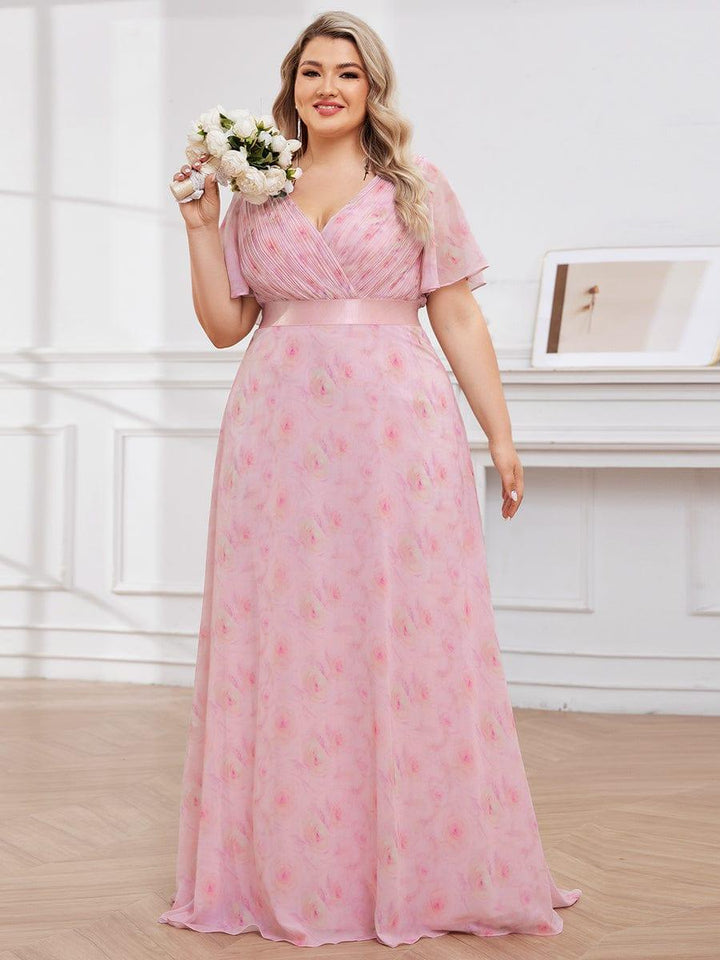 Vestido Maxi de Dama de Honor con Cintura Imperio