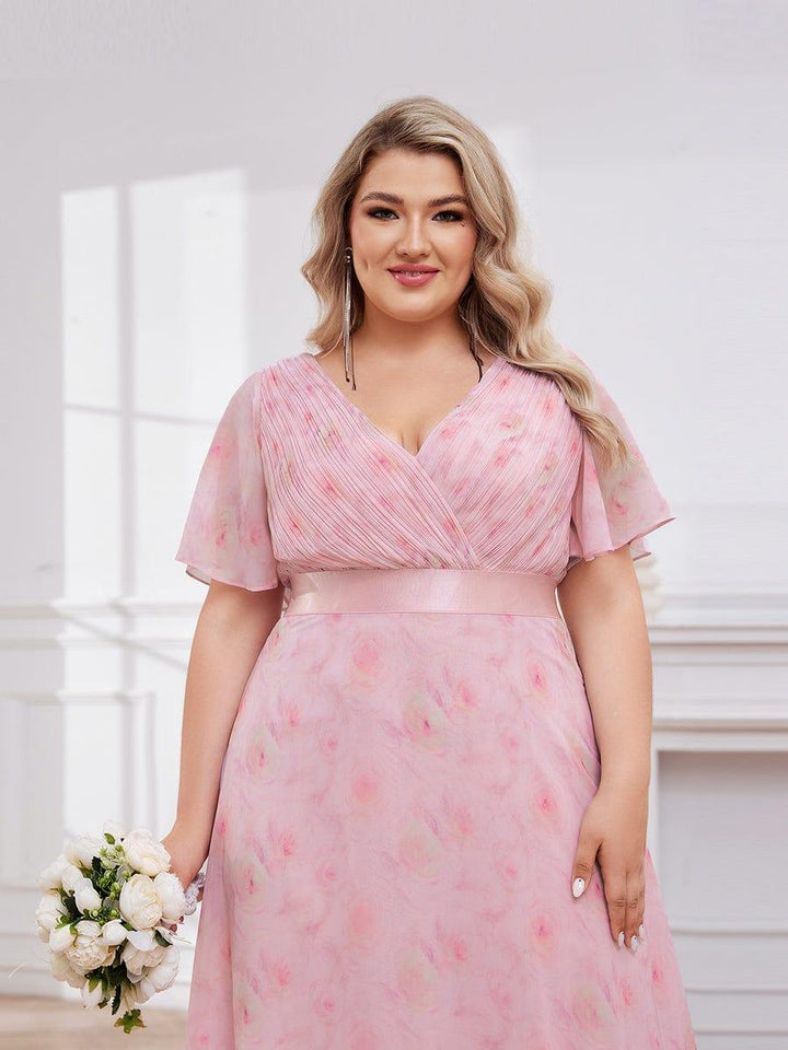 Vestido Maxi de Dama de Honor con Cintura Imperio
