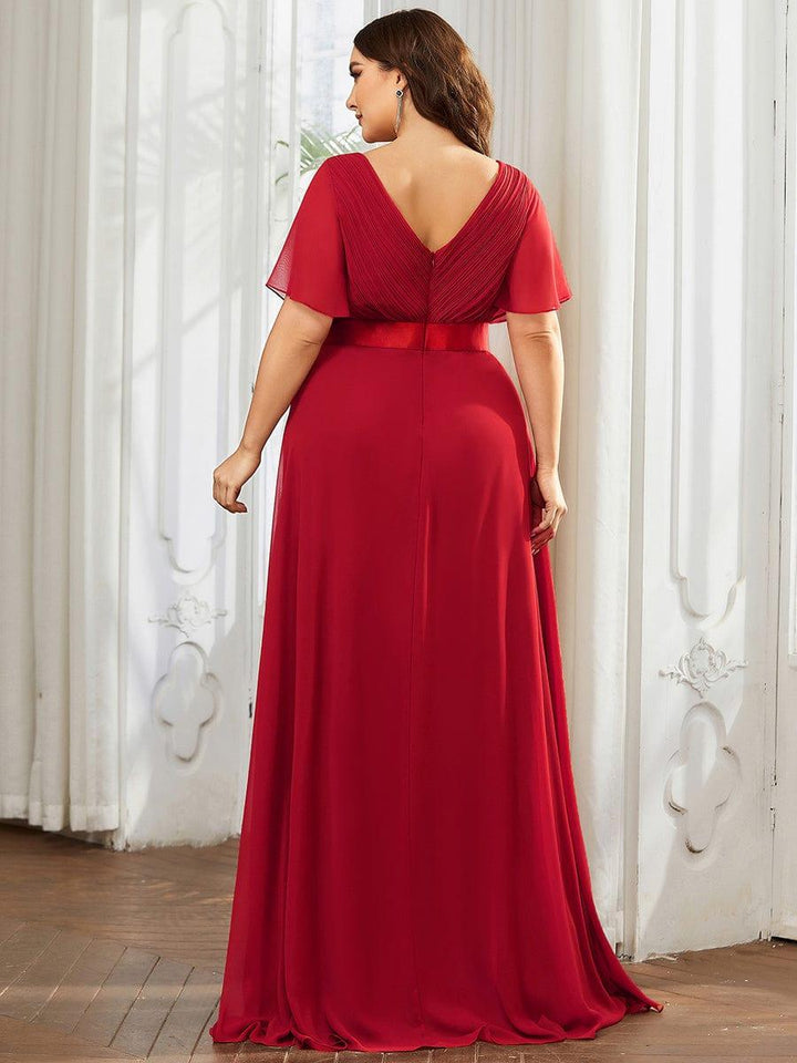 Vestido Maxi de Dama de Honor con Cintura Imperio