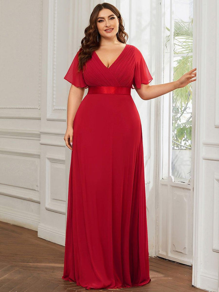Vestido Maxi de Dama de Honor con Cintura Imperio
