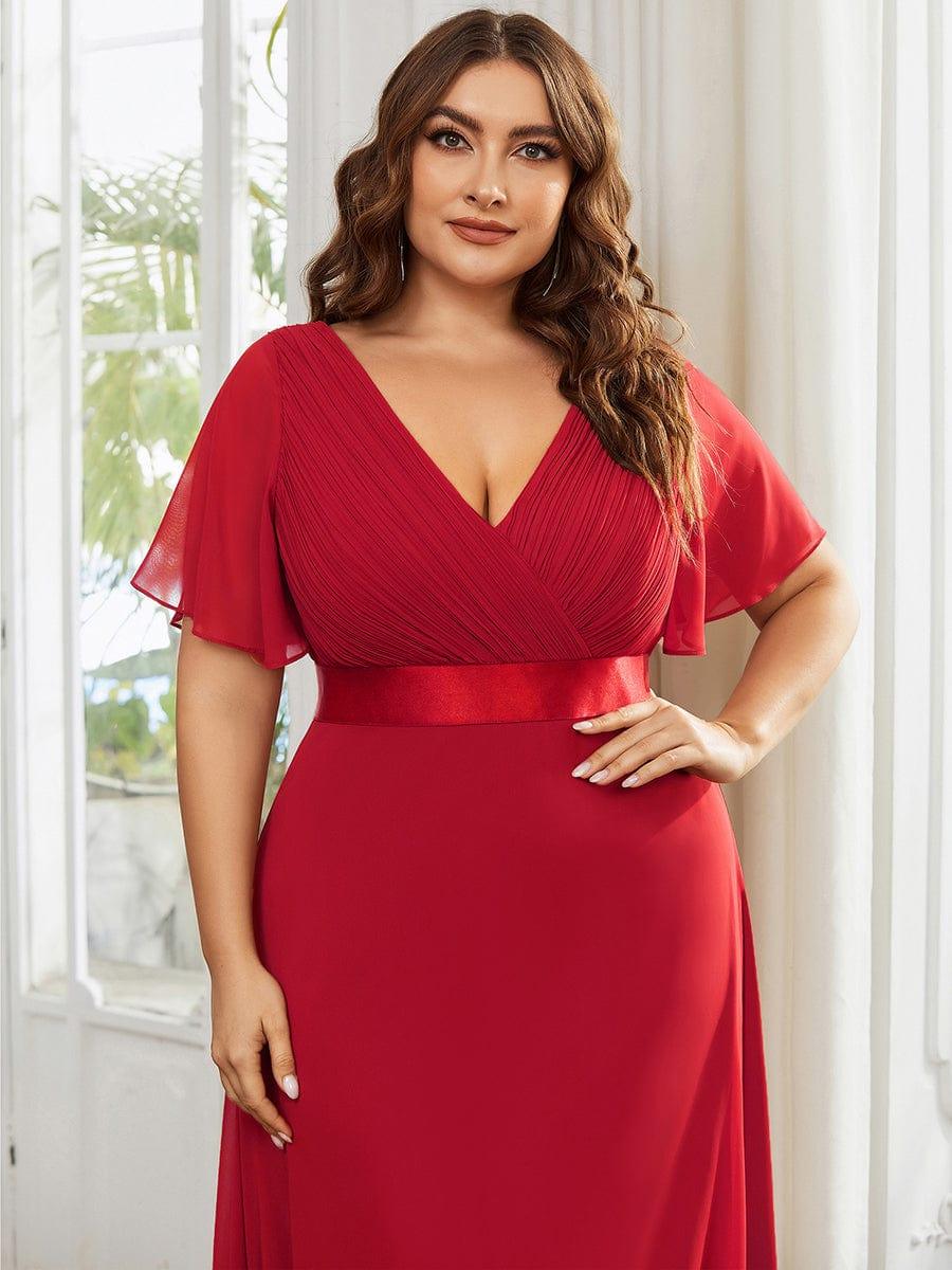 Vestido Maxi de Dama de Honor con Cintura Imperio