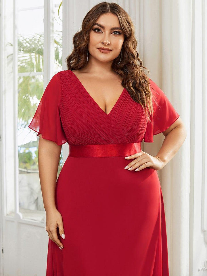 Vestido Maxi de Dama de Honor con Cintura Imperio