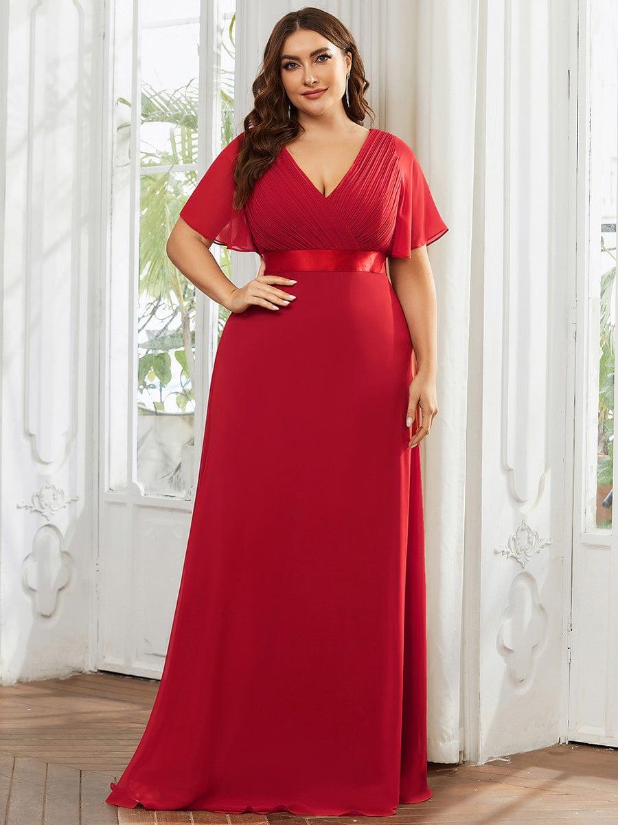 Vestido Maxi de Dama de Honor con Cintura Imperio