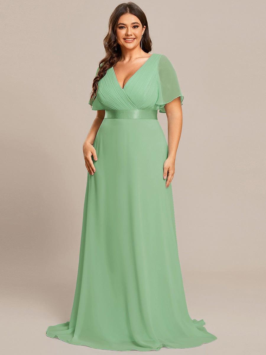 Vestido Maxi de Dama de Honor con Cintura Imperio