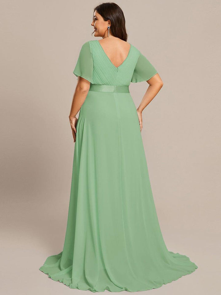 Vestido Maxi de Dama de Honor con Cintura Imperio