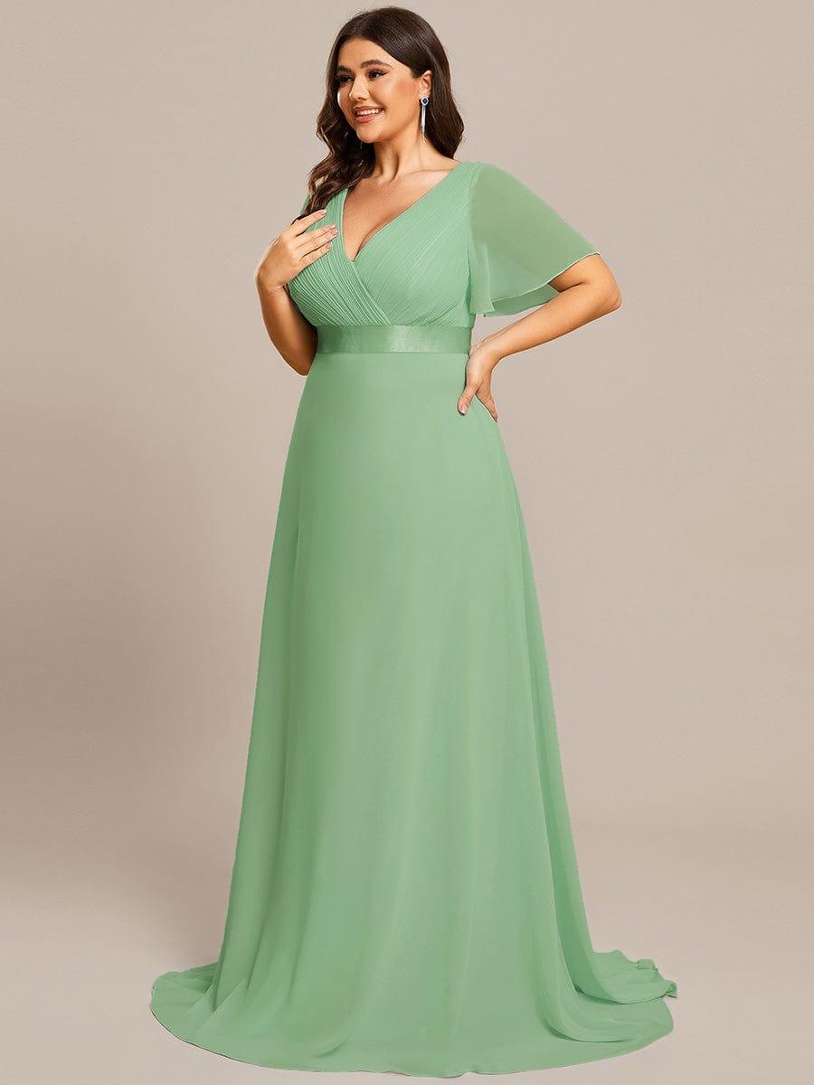 Vestido Maxi de Dama de Honor con Cintura Imperio