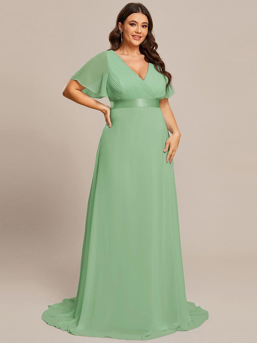 Vestido Maxi de Dama de Honor con Cintura Imperio