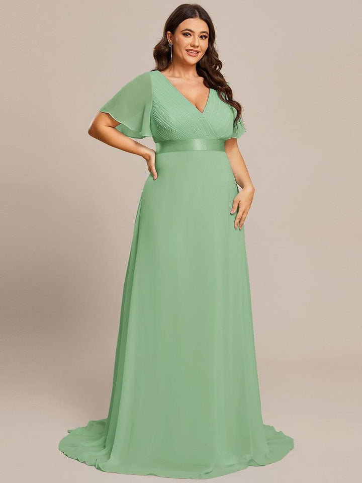 Vestido Maxi de Dama de Honor con Cintura Imperio