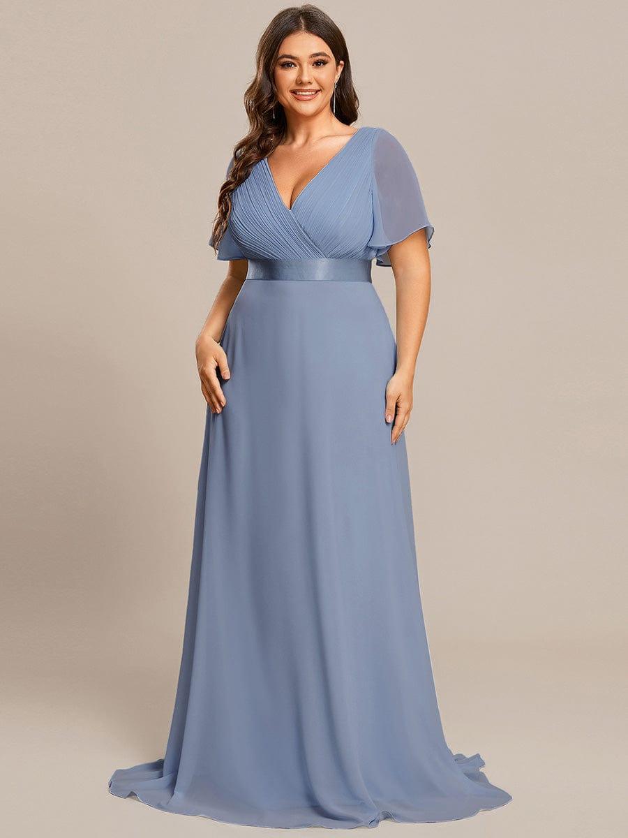 Vestido Maxi de Dama de Honor con Cintura Imperio