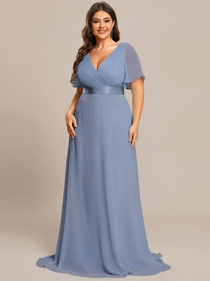 Vestido Maxi de Dama de Honor con Cintura Imperio