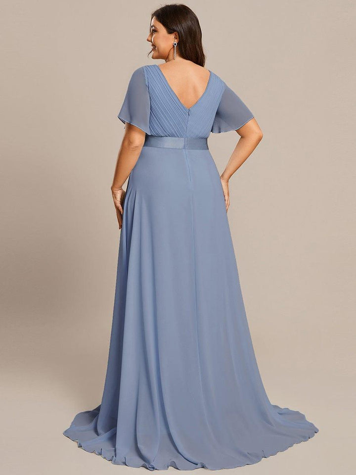 Vestido Maxi de Dama de Honor con Cintura Imperio