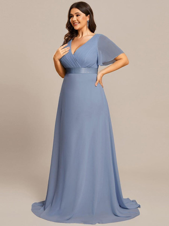 Vestido Maxi de Dama de Honor con Cintura Imperio