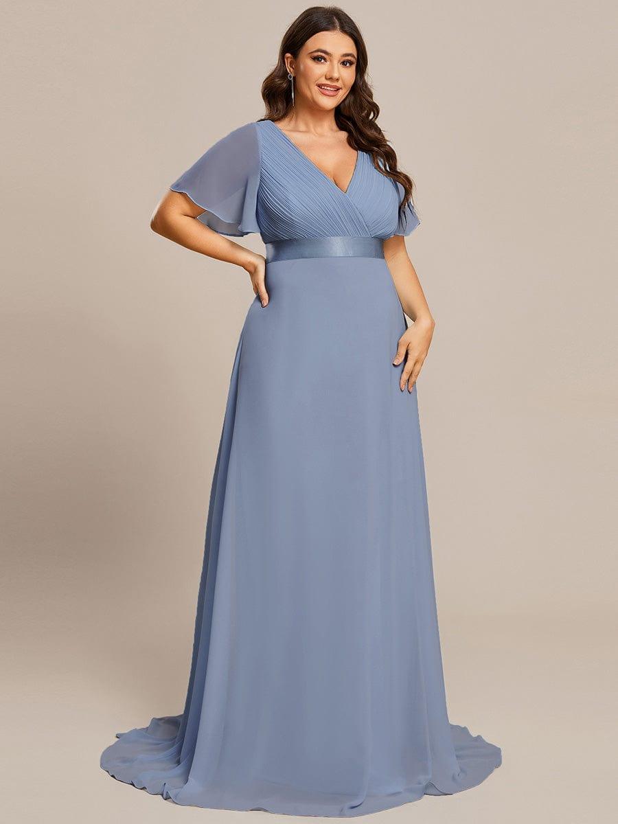 Vestido Maxi de Dama de Honor con Cintura Imperio