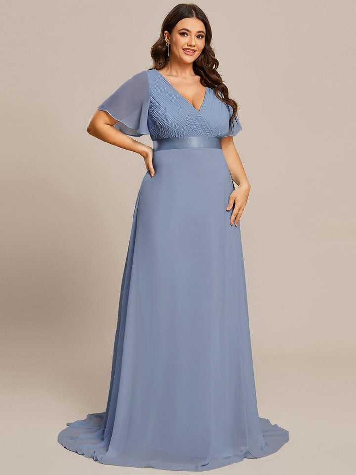 Vestido Maxi de Dama de Honor con Cintura Imperio