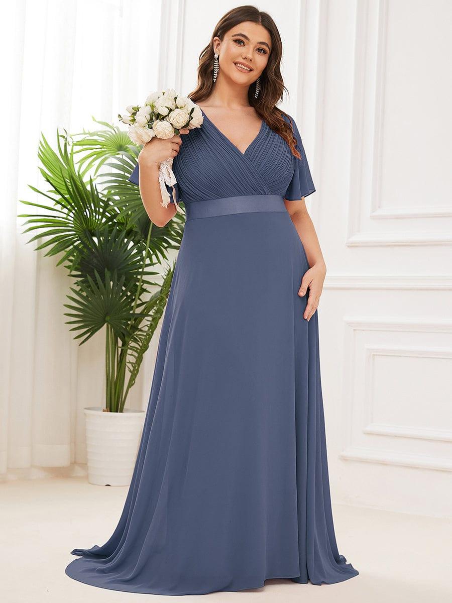 Vestido Maxi de Dama de Honor con Cintura Imperio