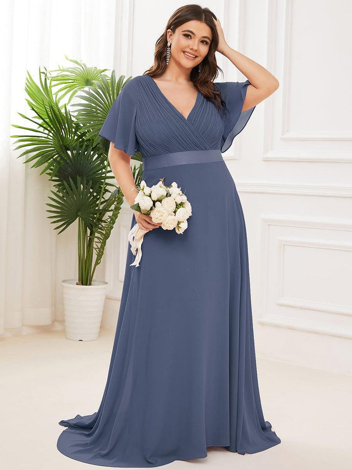 Vestido Maxi de Dama de Honor con Cintura Imperio