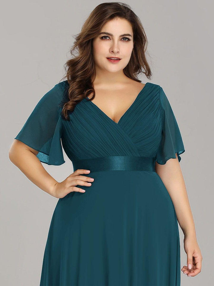 Vestido Maxi de Dama de Honor con Cintura Imperio