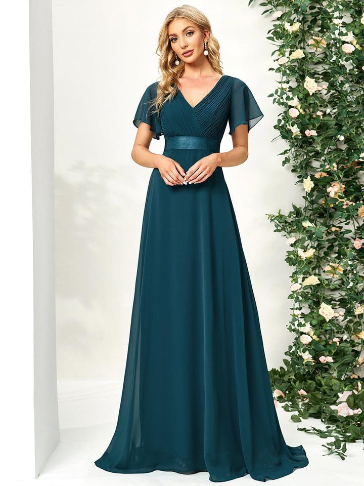 Vestido Maxi de Dama de Honor Monica con Cintura Imperio