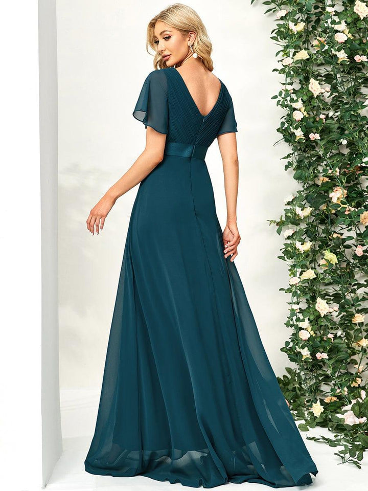 Vestido Maxi de Dama de Honor Monica con Cintura Imperio