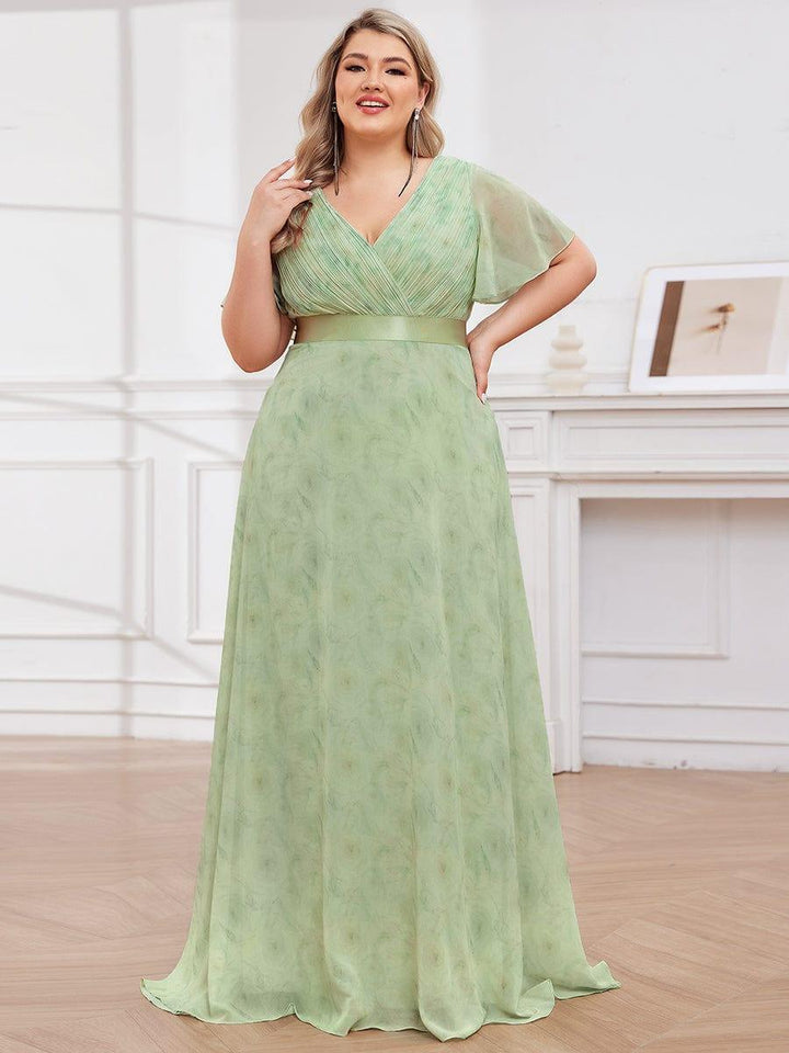 Vestido Maxi de Dama de Honor con Cintura Imperio
