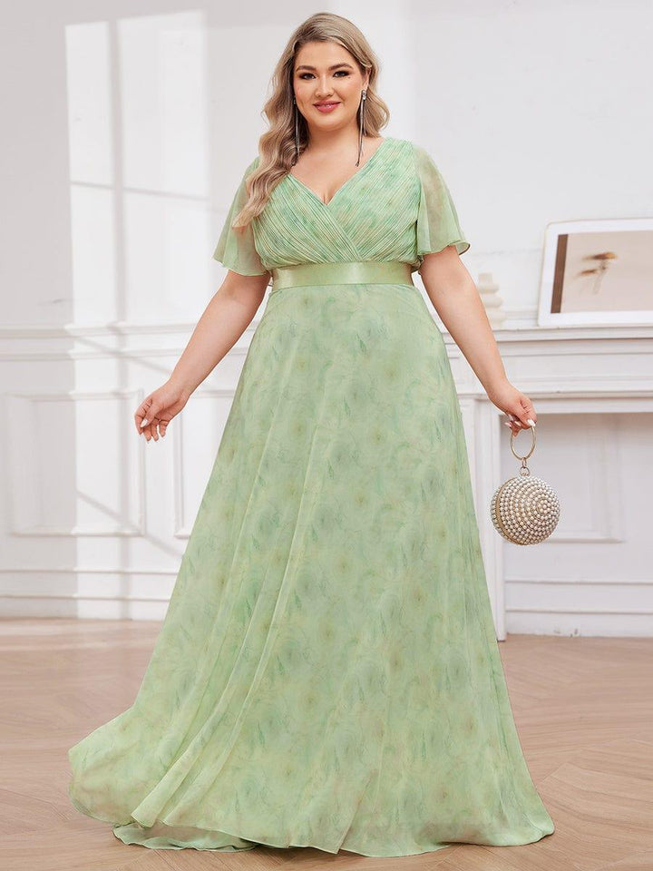 Vestido Maxi de Dama de Honor con Cintura Imperio