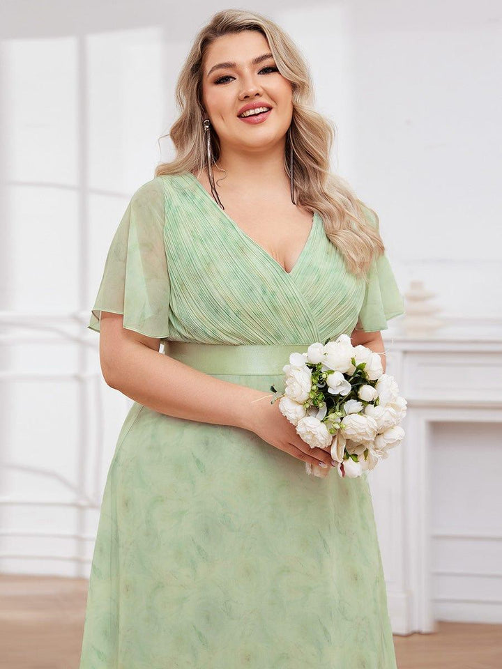 Vestido Maxi de Dama de Honor con Cintura Imperio