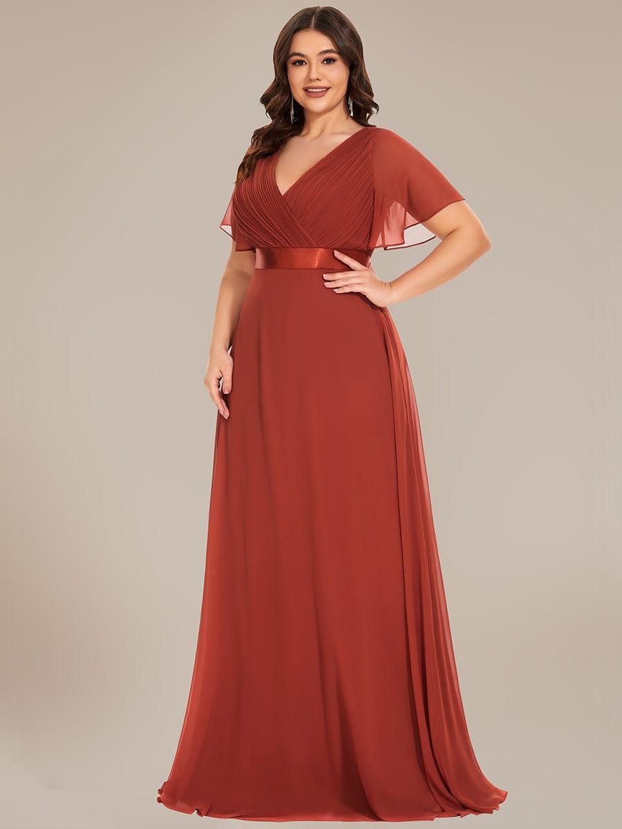Vestido Maxi de Dama de Honor con Cintura Imperio