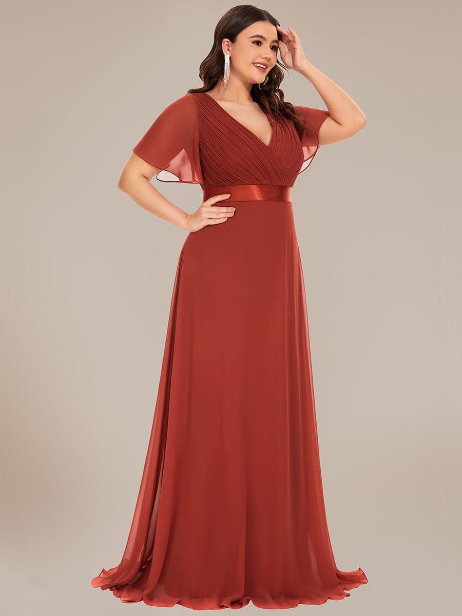 Vestido Maxi de Dama de Honor con Cintura Imperio