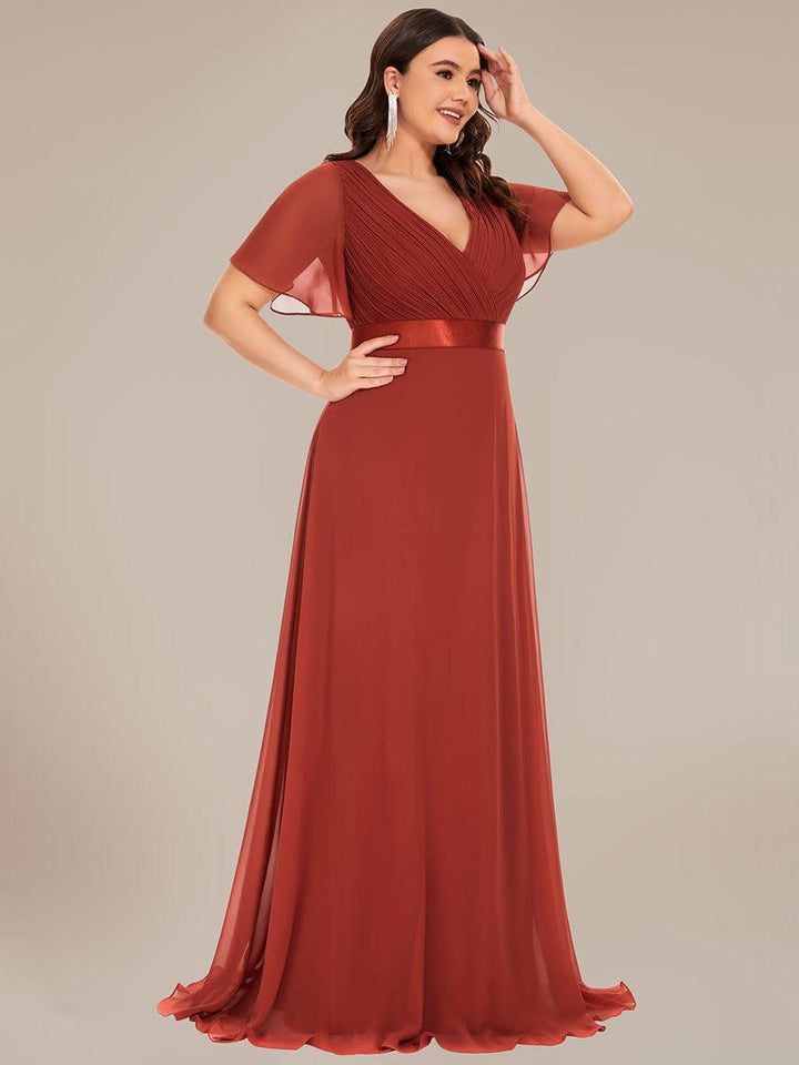 Vestido Maxi de Dama de Honor con Cintura Imperio